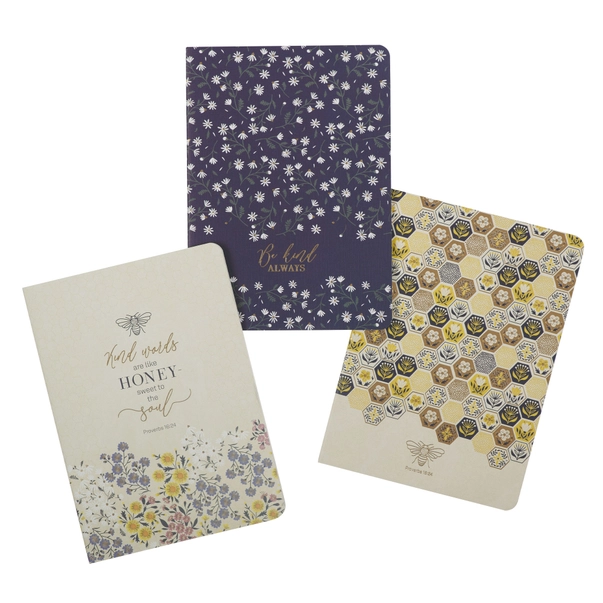 Kind Words Prov. 16:24 Notebook Set 3 Pc