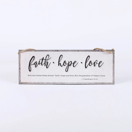 Faith Hope Love Metal Wall Decor