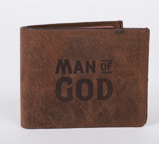 Men's Leather Wallet - Man of God