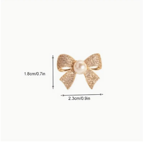 Imitation Pearl Bow Earrings