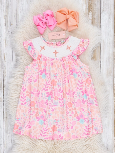 Watercolor Floral Smocked Dress